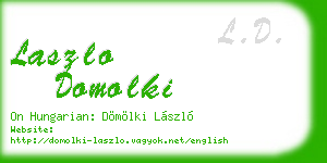 laszlo domolki business card